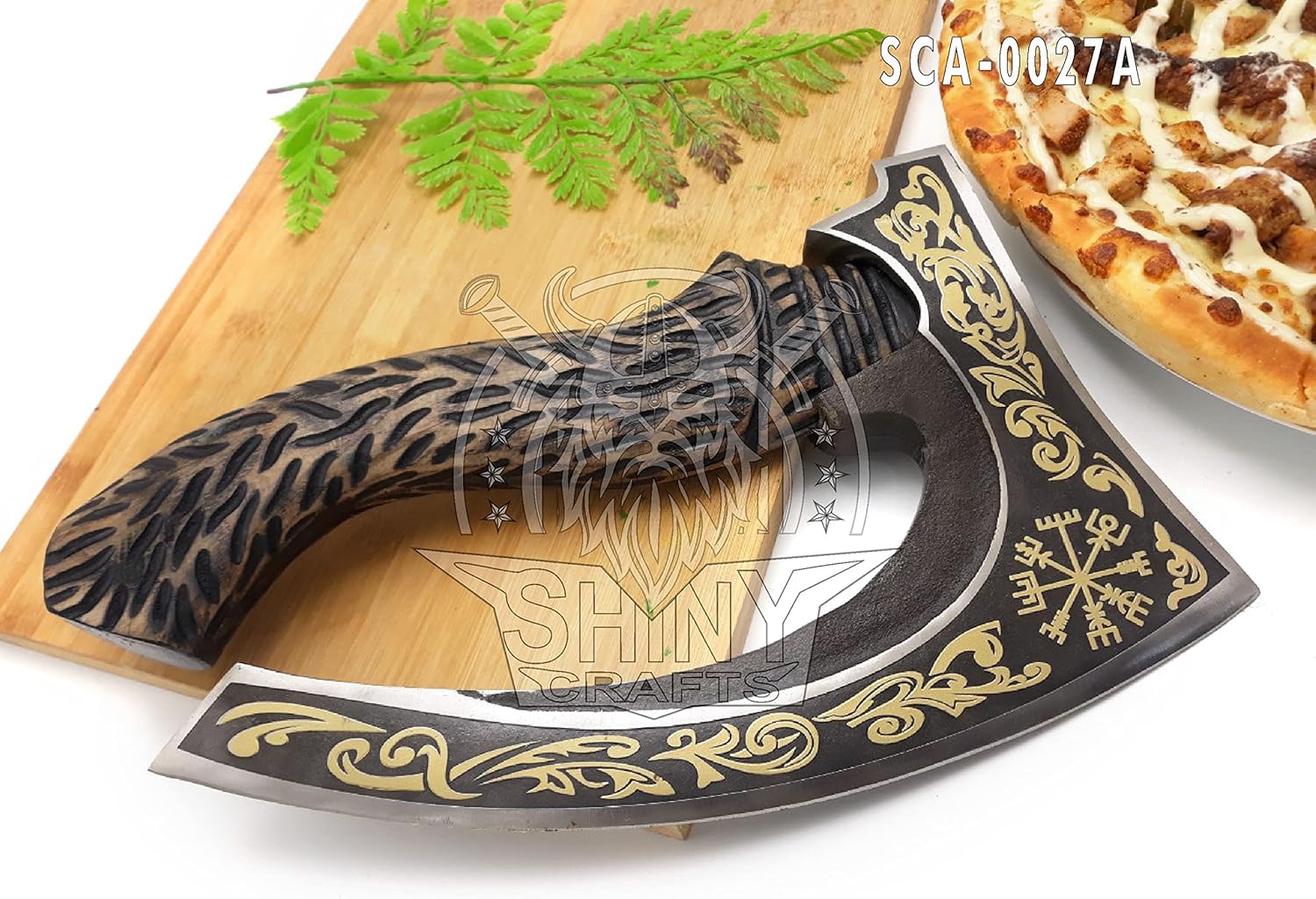 SHINY CRAFTS -Hacha vikinga nórdica, regalos de boda, hacha de campamento, hacha berserker hacha de pizza vikinga hecha a mano, auténtica hacha