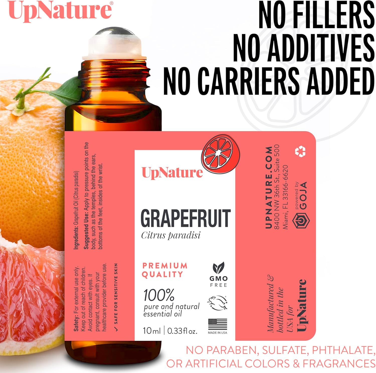 Aceite esencial de toronja rosa roll on de grado terapéutico para aromaterapia,100% natural y puro, aumenta la energía, mejora el estado de ánimo,