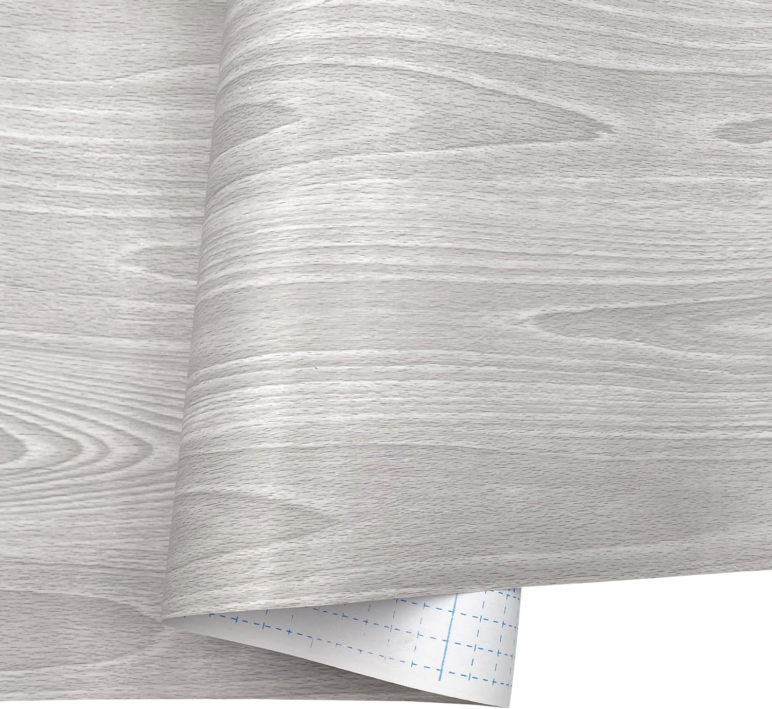 Rollo de papel tapiz de 14.8 pies de grano de madera gris claro para estante y cajón de 17.7 x 177 pulgadas, PVC autoadhesivo, decoración de Navidad