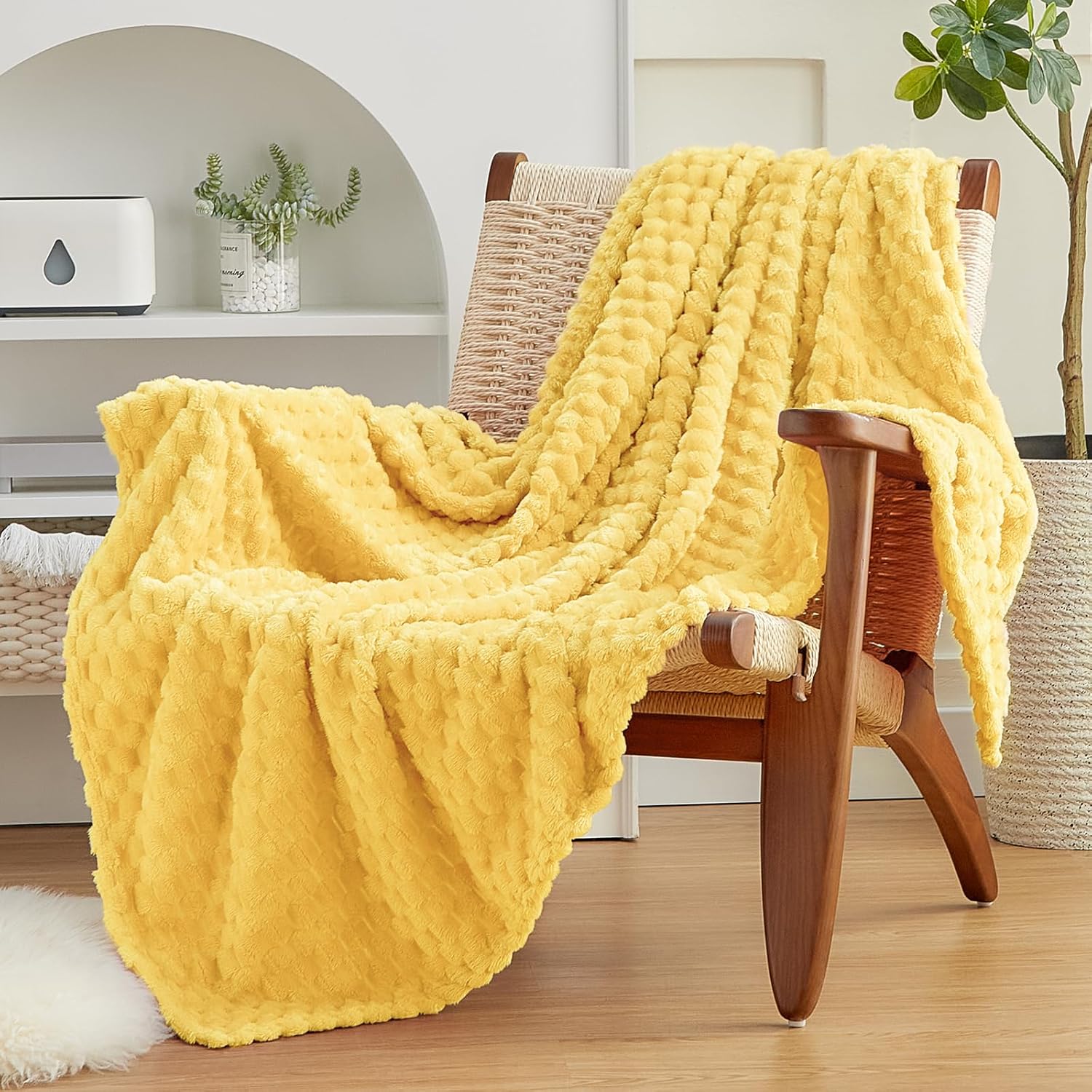 EXQ Home  Manta de vellón de jacquard, decorativa, diseño de caparazón de tortuga 3D, suave y ligera, para sofá o cama, para todas las estaciones