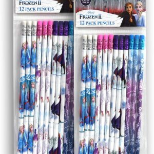 Disney Frozen 2 – Lápiz de madera – 2 paquetes de 12 lápices, 2 minas y madera auténtica, con licencia Disney Frozen 2 – Lápiz de madera – 2 paquetes de 12 lápices, 2 minas y madera auténtica, con licencia