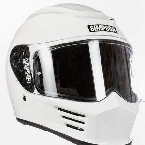 Simpson SPBM1 Speed Bandit – Casco de motocicleta de cara completa, tamaño mediano, blanco, protector transparente incluido, protector de espejo que Simpson SPBM1 Speed Bandit – Casco de motocicleta de cara completa, tamaño mediano, blanco, protector transparente incluido, protector de espejo que