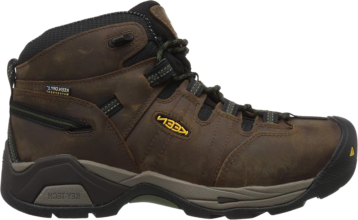 KEEN Utility Botas de trabajo impermeables Detroit XT de altura media con punta de acero para hombre