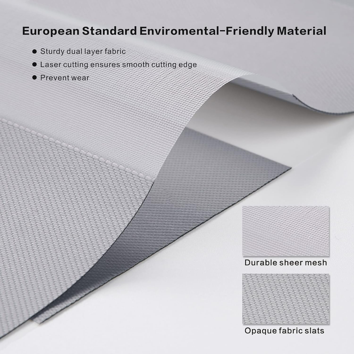 Persianas enrollables con diseño de cebra personalizadas, persianas de doble capa con control de luz para día y noche (gris claro)