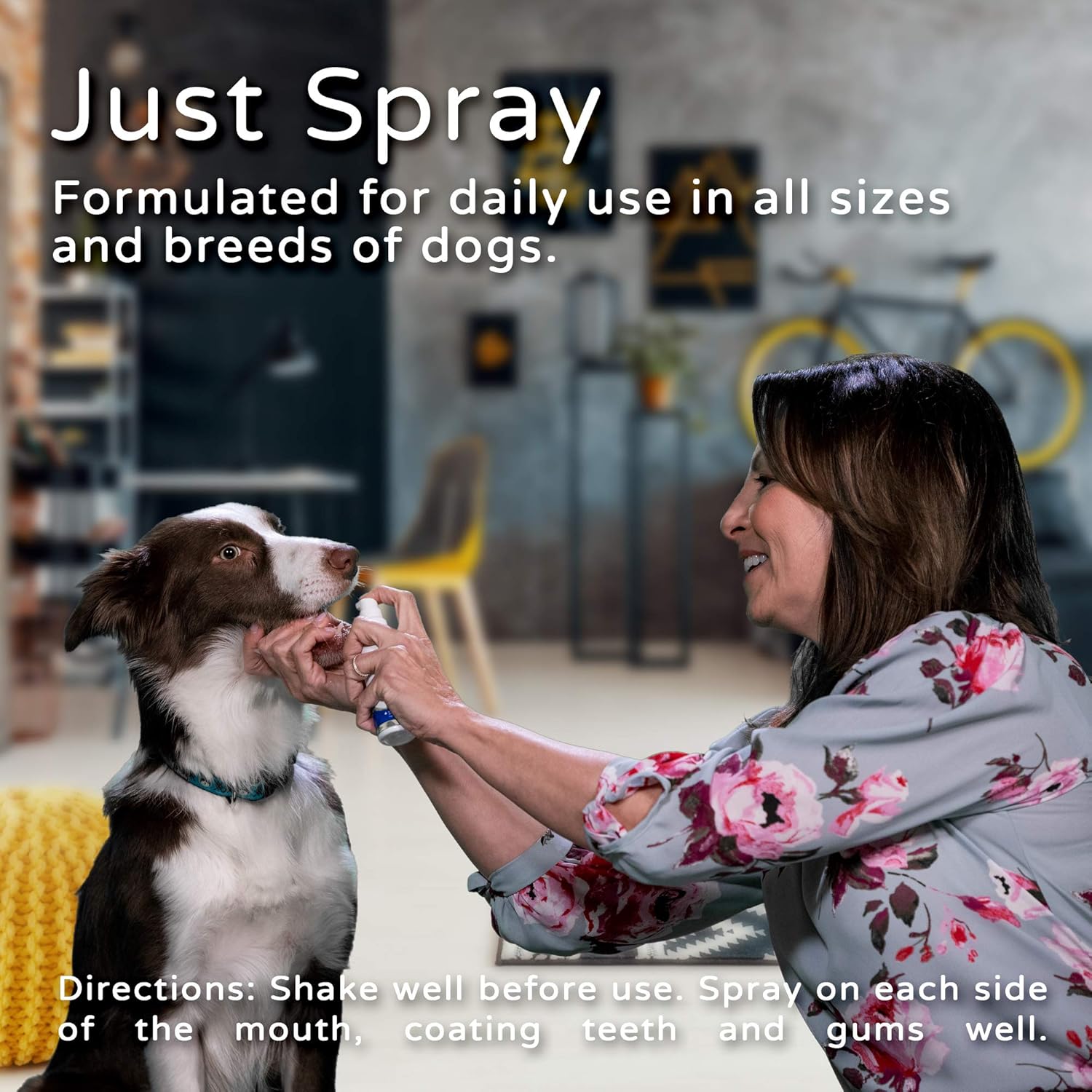 Dog Oral Spray Breath Freshener Pet Dental Teeth & Mouth Cleaning Spray That Treats All Dogs Bad Breath Smell When Breathing. Tooth Tartar + Plaque