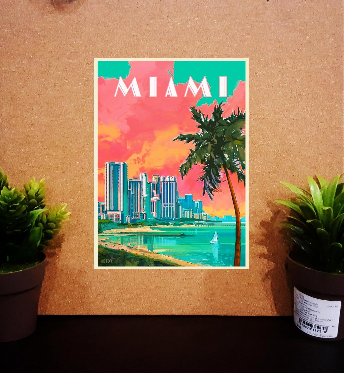 All America USA States Fridge Magnet SET 1 Art Souvenir Gift Vintage Retro 2×3″ (Florida Miami)