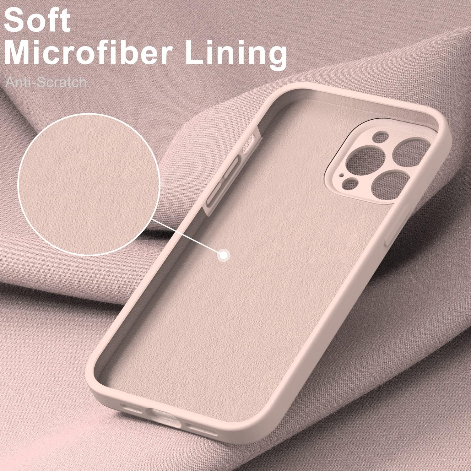 DEENAKIN Funda compatible con iPhone 12 Pro con protector de pantalla, mejora la protección de la cámara, funda protectora de goma de gel de