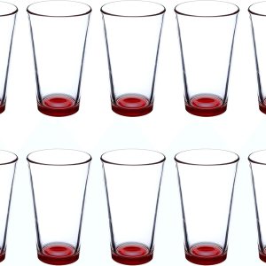 Libbey – Juego de 10 vasos de cerveza de 16 onzas, paquete a granel, vasos de cerveza, vasos de alta resistencia, color rojo Libbey – Juego de 10 vasos de cerveza de 16 onzas, paquete a granel, vasos de cerveza, vasos de alta resistencia, color rojo