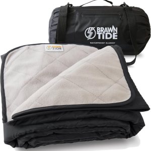 Brawntide – Manta grande impermeable para exteriores, acolchada, forro polar extragrueso, cálida, resistente al viento, a prueba de arena, incluye Brawntide – Manta grande impermeable para exteriores, acolchada, forro polar extragrueso, cálida, resistente al viento, a prueba de arena, incluye