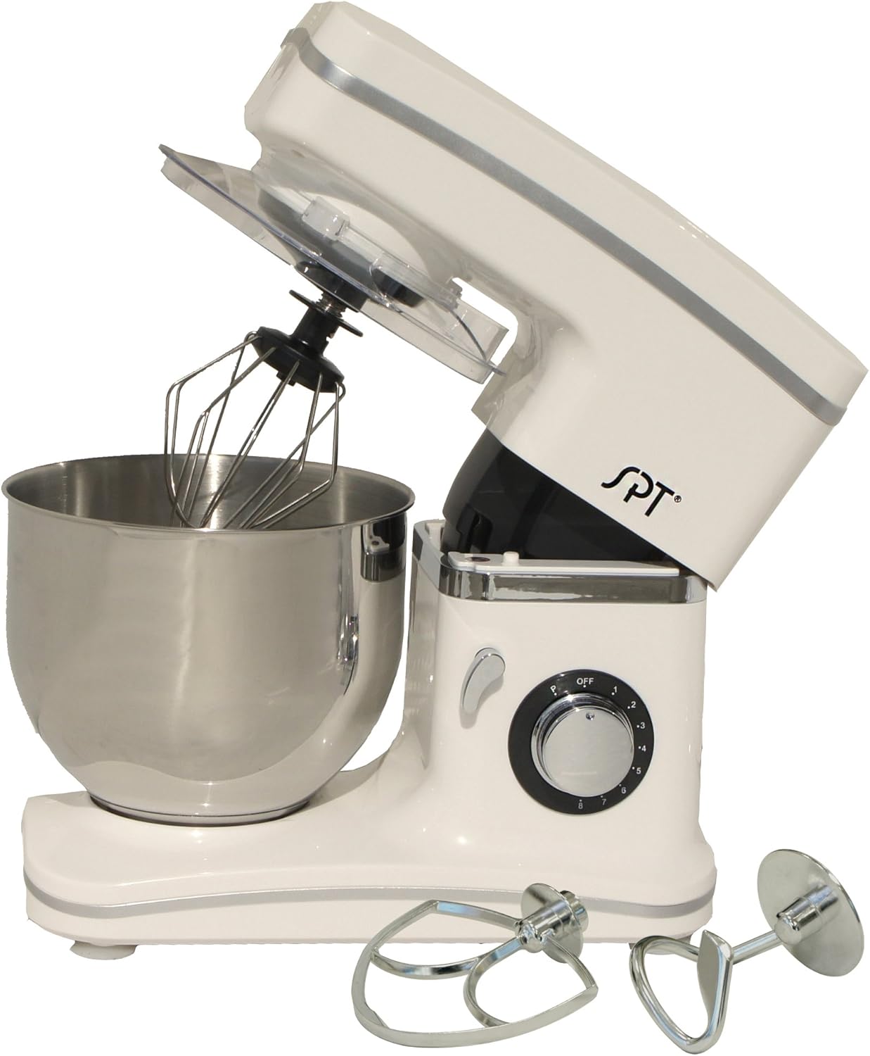 SPT MM-106WA Batidora de pie de 8 velocidades (blanco), talla única