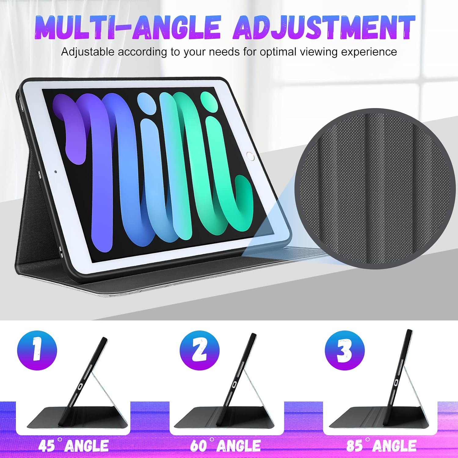 Funda para Apple iPad Mini 54321, para iPad Mini 54321 Generación para niños, lindo folio de dibujos animados para mujeres, niñas, adolescentes,