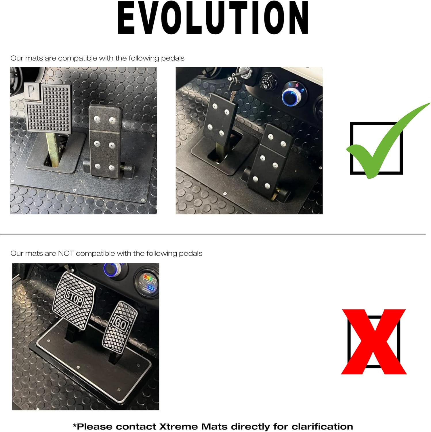 Xtreme Mats Evolution – Tapete para carrito de golf, cobertura completa para carrito de golf, protege el suelo del equipo original, solo se adapta a