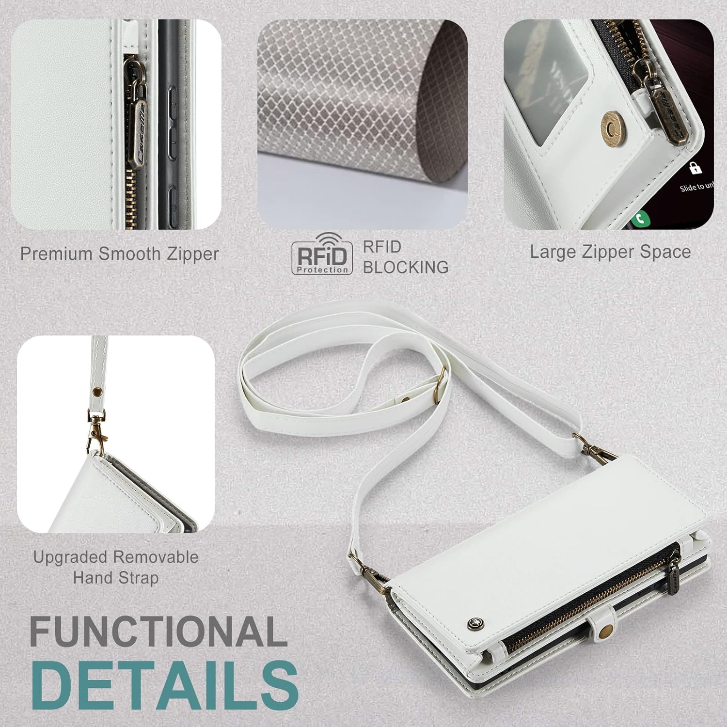 ASAPDOS Funda tipo cartera para Samsung Galaxy A54 5G de 6.5 pulgadas 2023, correa de piel sintética retro con cierre magnético, bloqueo RFID,