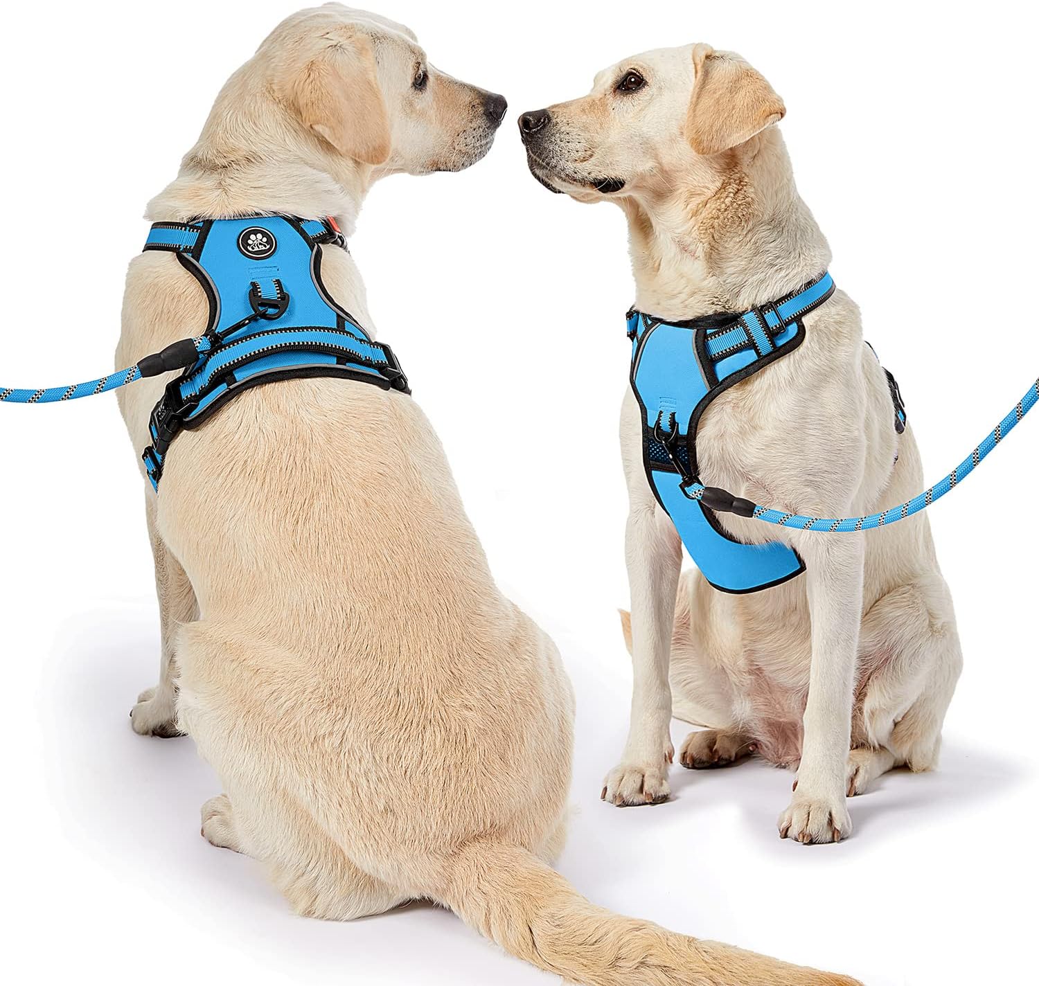 NESTROAD – Arnés ajustable Oxford de chaleco con correa para perro, arnés reflectante sin tironesestrangulamiento, mango suave de fácil control para