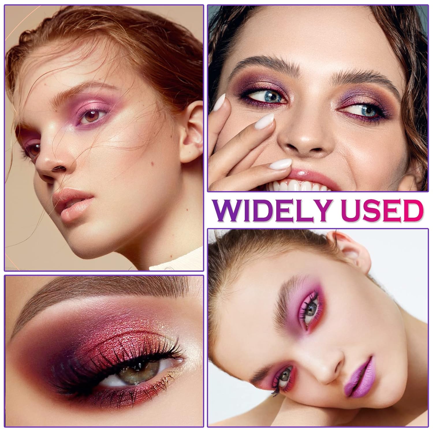 NVLEPTAP Paleta de sombra de ojos de 12 colores con purpurina, morado, rosa, blanco, paleta de sombra de ojos de arco iris de alta pigmentación,