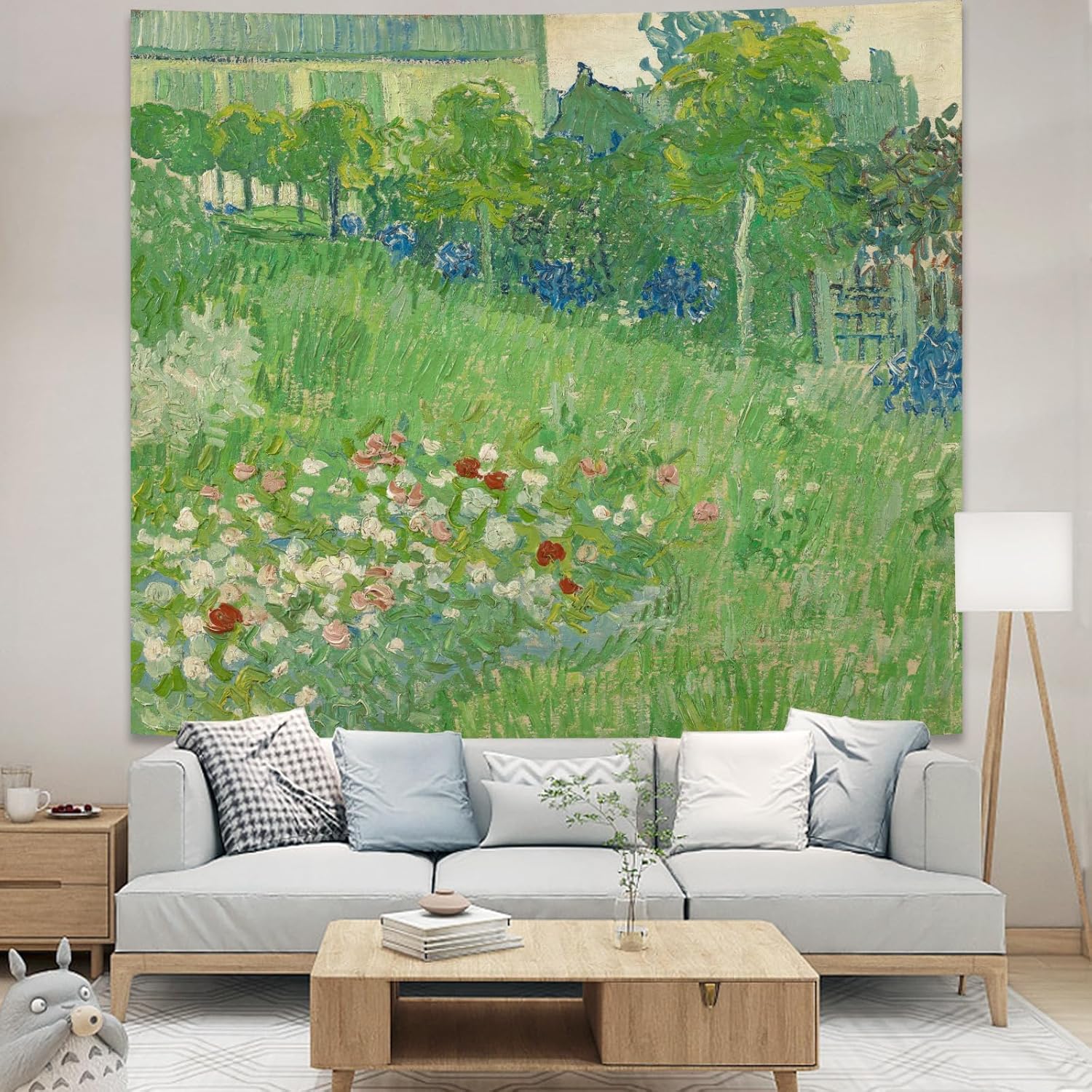 Avinyl Van Gogh – Tapiz grande de primavera para jardín, para dormitorio, pintura al óleo abstracta estética, vintage, para colgar en la pared de la