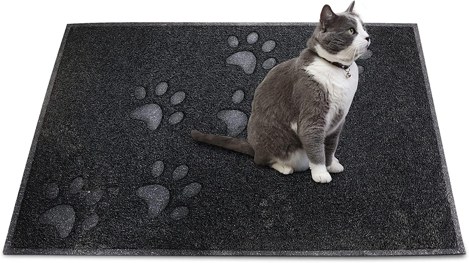 Andalus – Tapete grande para arena para gatos, paquete de 1, impermeable, antideslizante y fácil de limpiar, para atrapar basura de mascotas extra