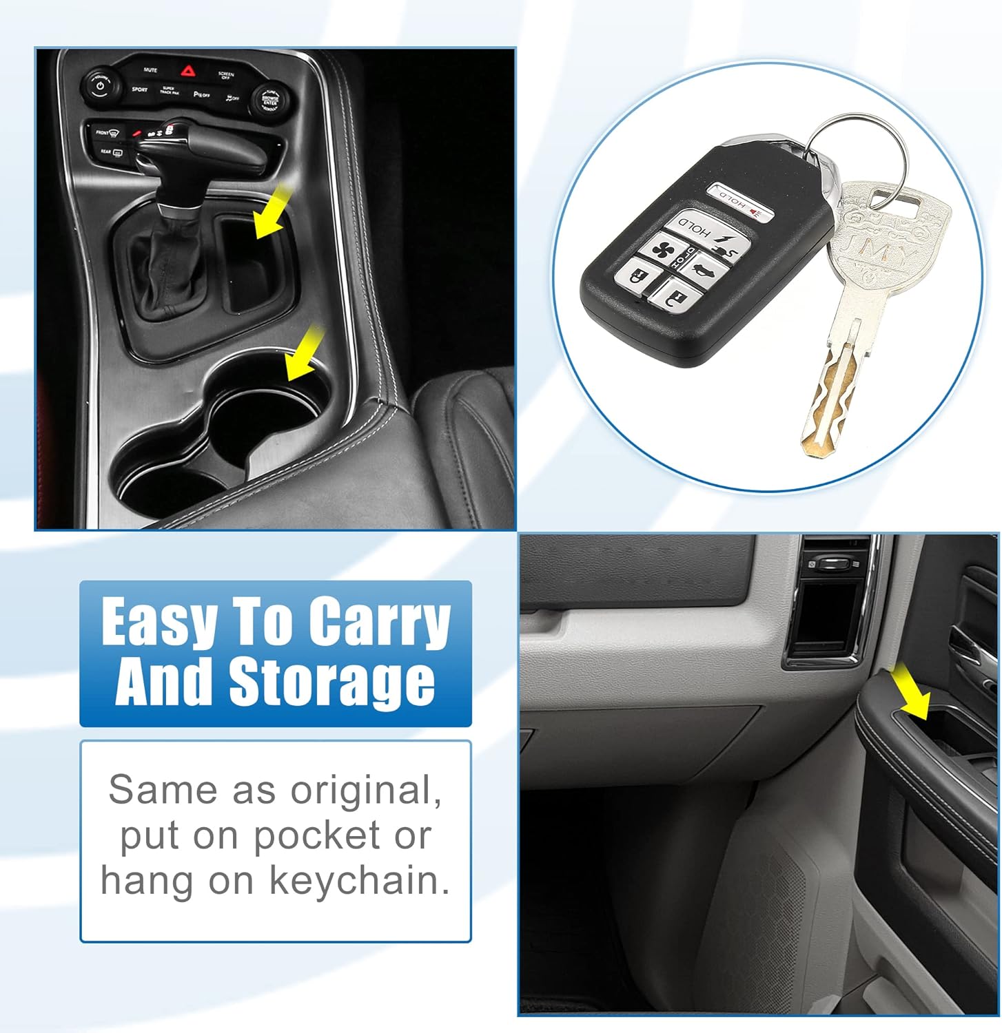 X AUTOHAUX Llavero de repuesto para automóvil de 6 botones sin llave, control remoto, llavero inteligente de proximidad KR5V2X para Honda Clarity