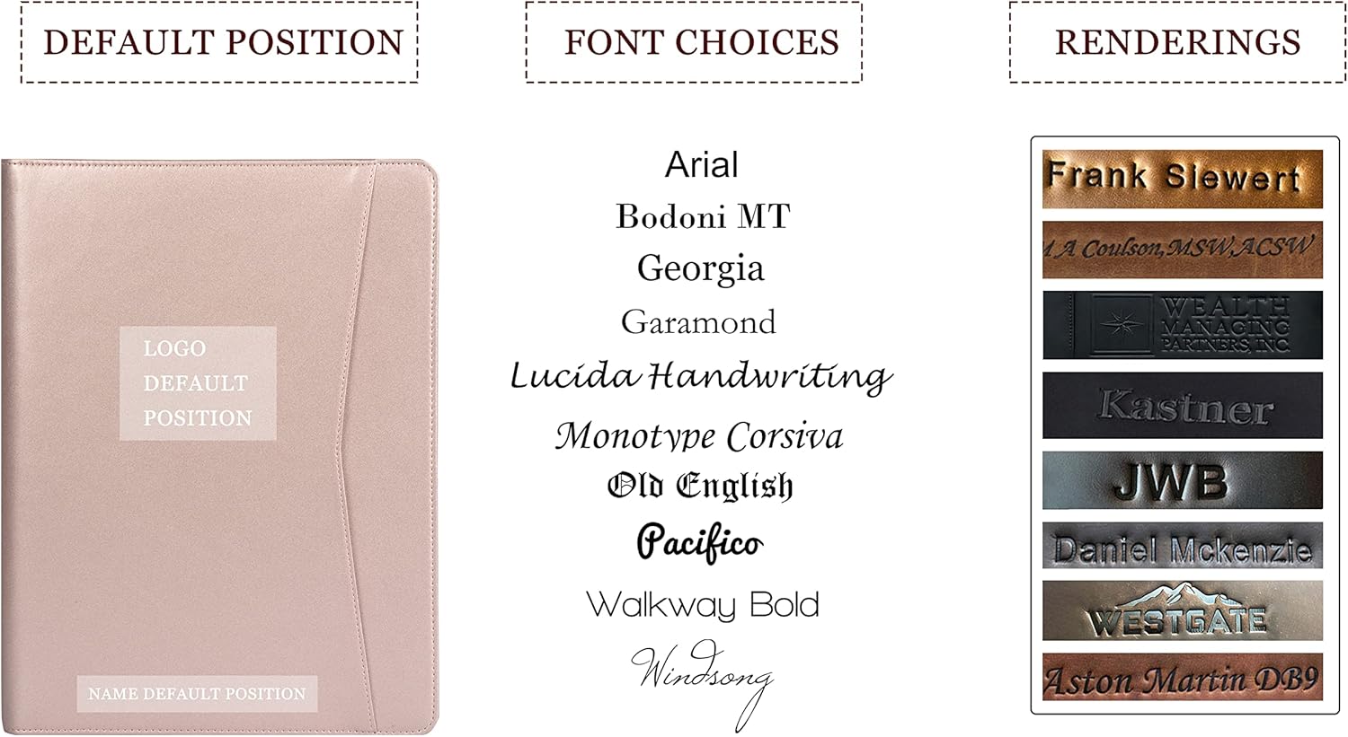 Portafolio de cuero personalizado con cremallera, cartera de negocios profesional con soporte para bloc de escritura de letras A4US para