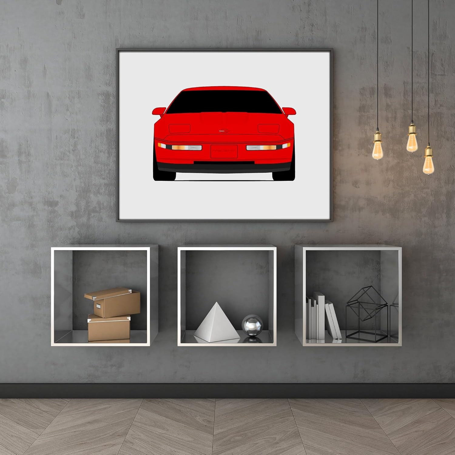 Chevy Corvette ZR1 C4 (1990-1995) Inspired Poster Print Wall Art Decor Handmade (Unframed)