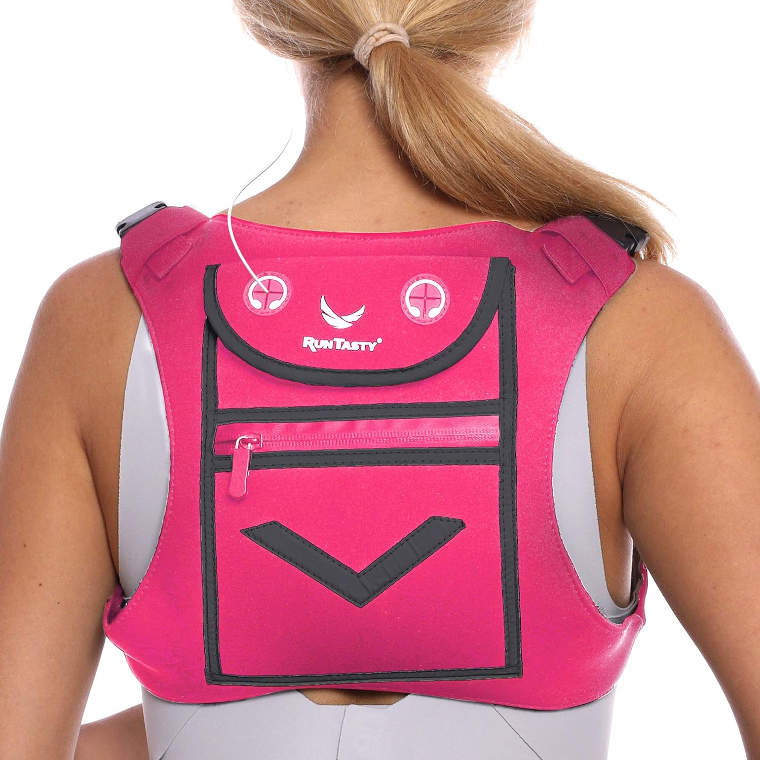 Mini chaleco de mochila para correr para hombres y mujeres, equipo de alta visibilidad, sostiene objetos de valor, cualquier teléfono, ideal para
