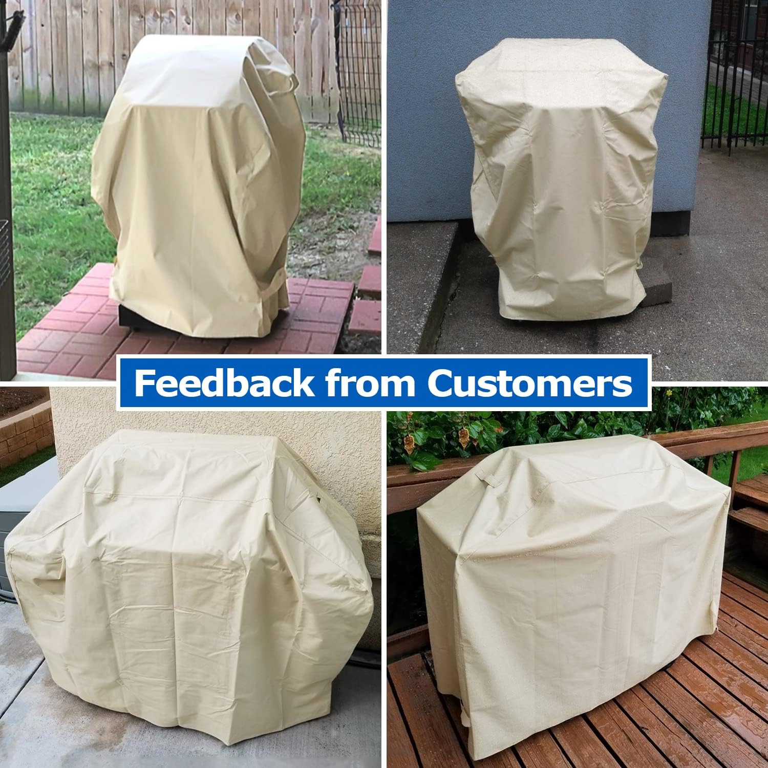 SunPatio Funda para parrilla de 60 pulgadas, resistente al agua, para exteriores, protección para todo tipo de clima, compatible con parrillas Weber