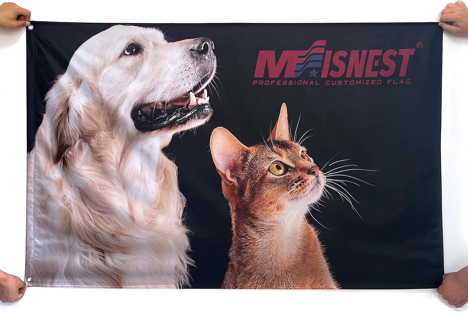 Bandera personalizada de doble cara de 3 x 5 pies  Banderas personalizadas para exteriores  Diseña tu propio logotipofotoimagentexto  Decoración
