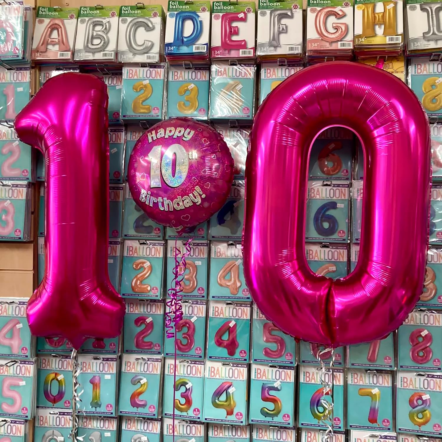 Globo de 40 pulgadas color rosa intenso número 1 para helio Mylar rosa brillante, suministros para decoración de banquetes de fiesta de cumpleaños,