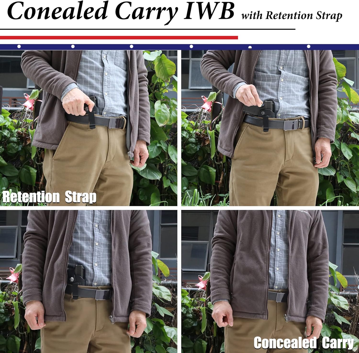 IWB – Funda de piel auténtica para Glock 194243X, Sig P365P320P220, Ruger LCPLC9SSecurity 9Max 9, Taurus G2G2CG3CGX4, Springfield HellcatXD, M&P