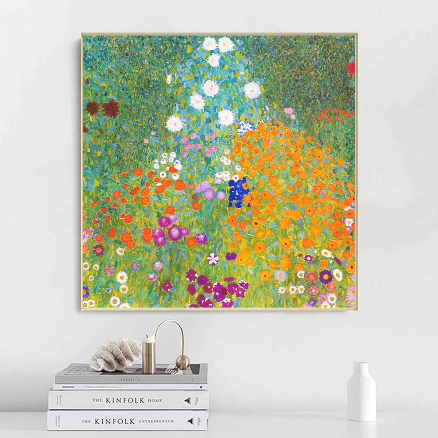 Gustav Klimt – Lienzo decorativo para pared, impresiones de póster Bauerngarten, reproducción de pintura al óleo de flores, decoración moderna del