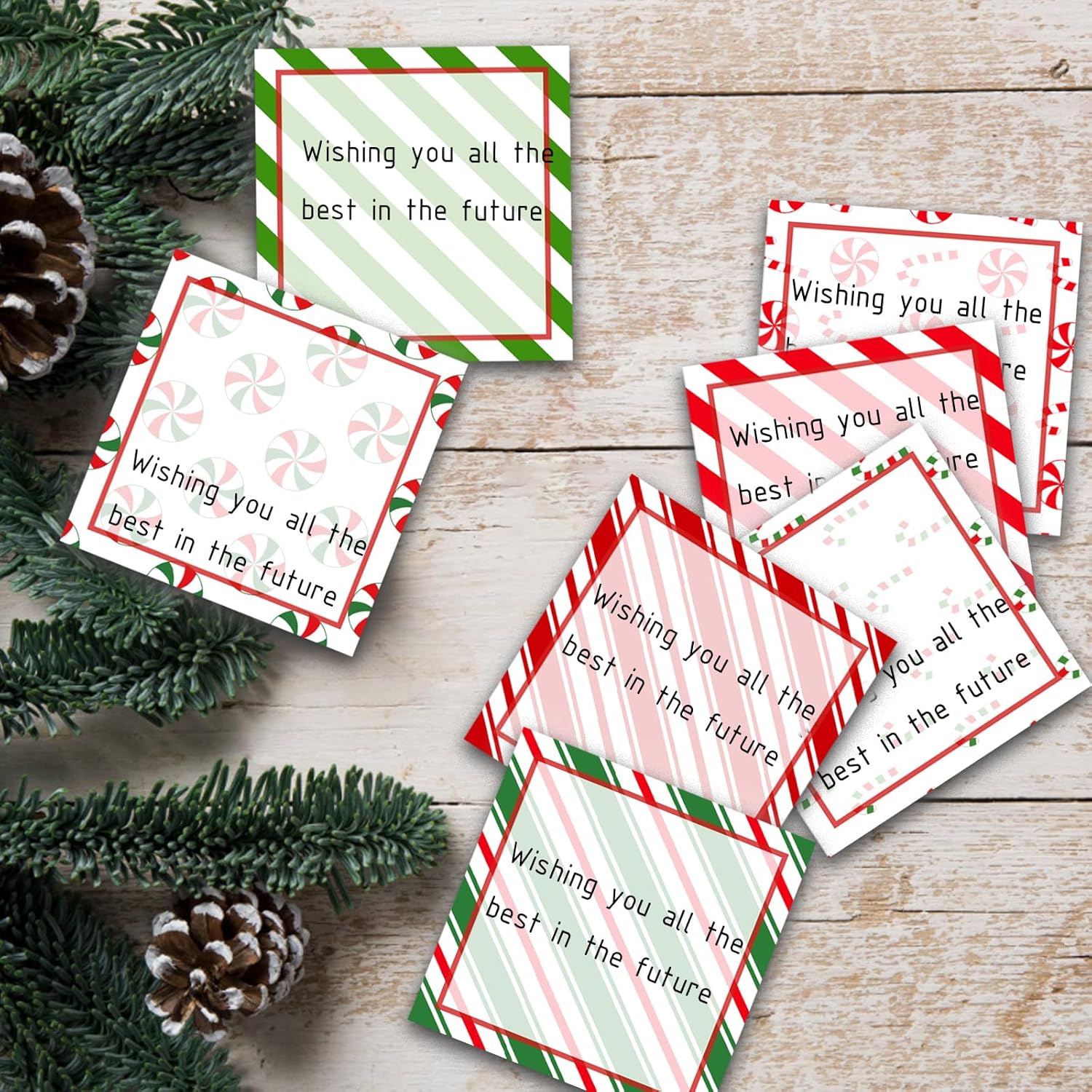 9 notas adhesivas de caramelo de Navidad de 3 x 3 pulgadas, lindos blocs de notas de caramelo de Navidad, notas de notas de caramelo de invierno