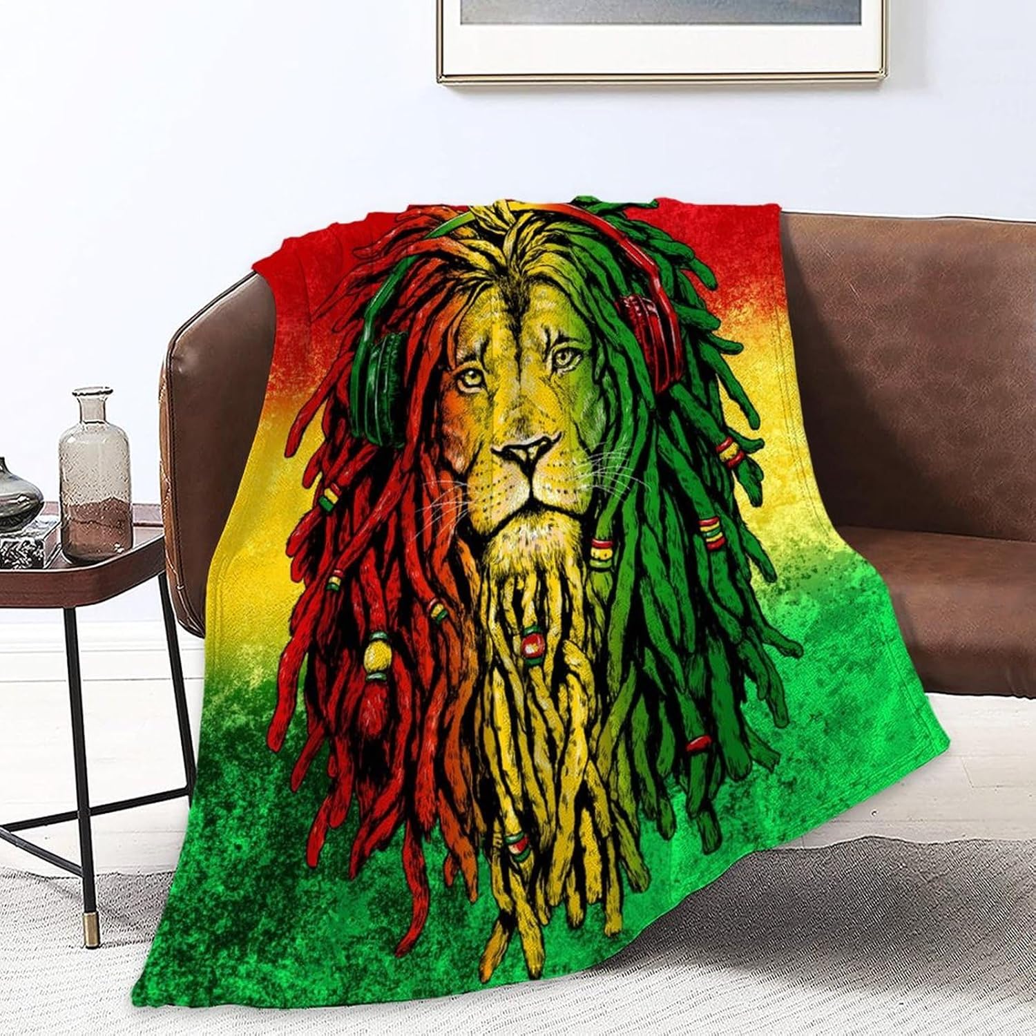 Supdreamc Manta ligera de franela acogedora, cálida y esponjosa para sofá, cama, sala de estar, oficina, manta de forro polar para viajes,