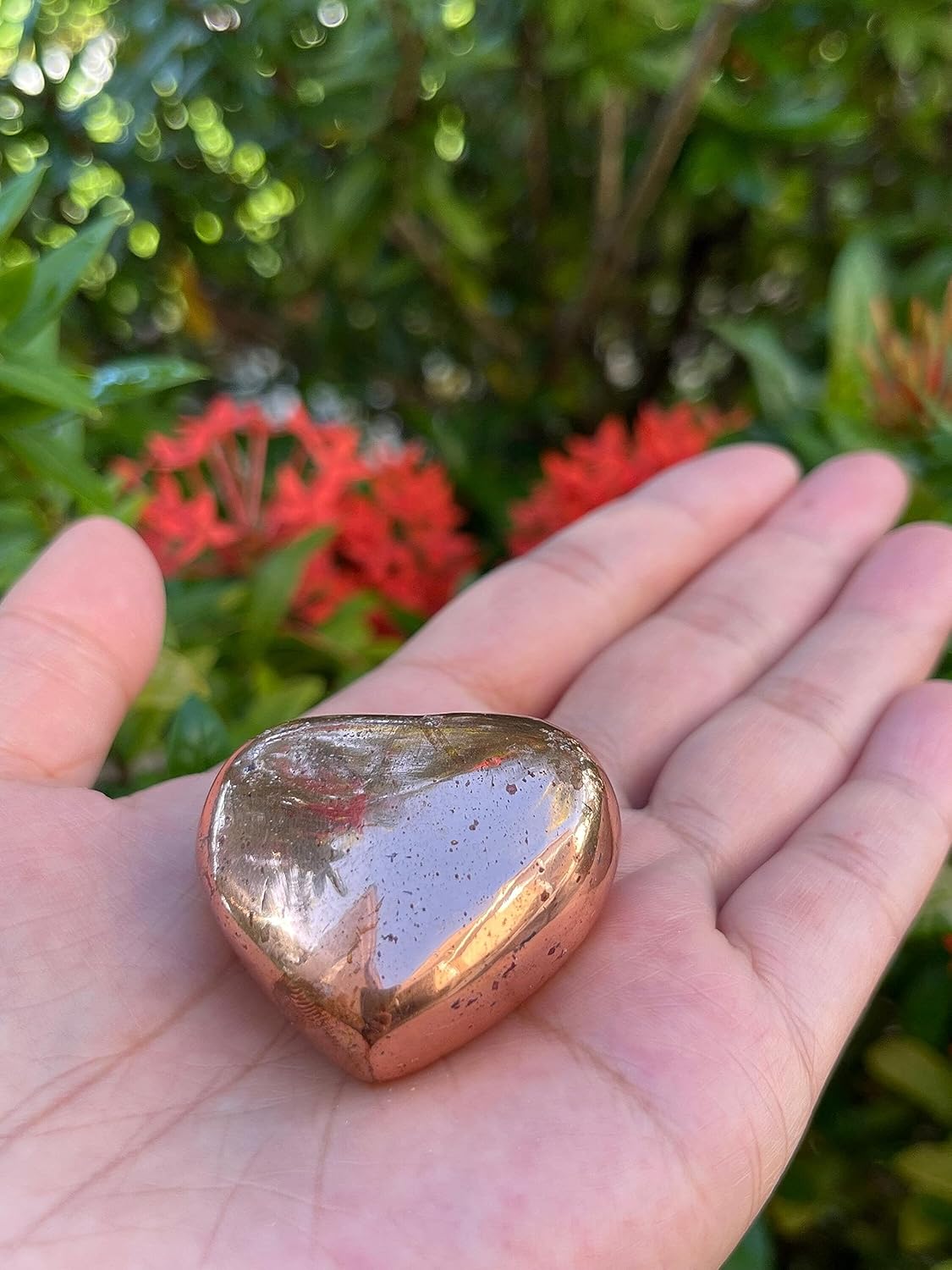 GAF TREASURES Venta al por mayor Corazones de cristal, Corazones hinchados de cristal pulido, Piedra de palma de cristal, Piedra de preocupación,