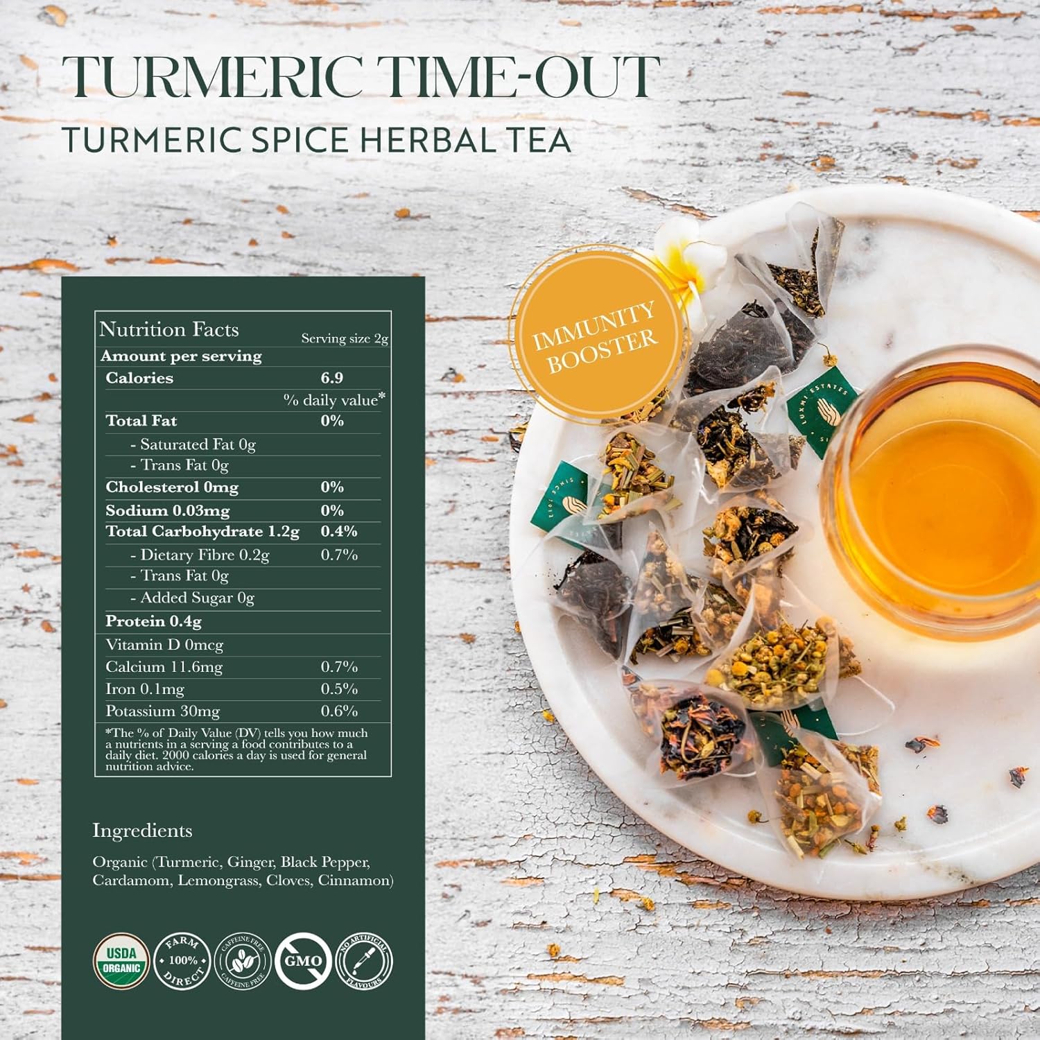 Luxmi Estates – Juego de regalo de té de hierbas orgánico surtido  4 tés de hierbas, 100 bolsitas de té  Caja de regalo de bienestar durante todo el