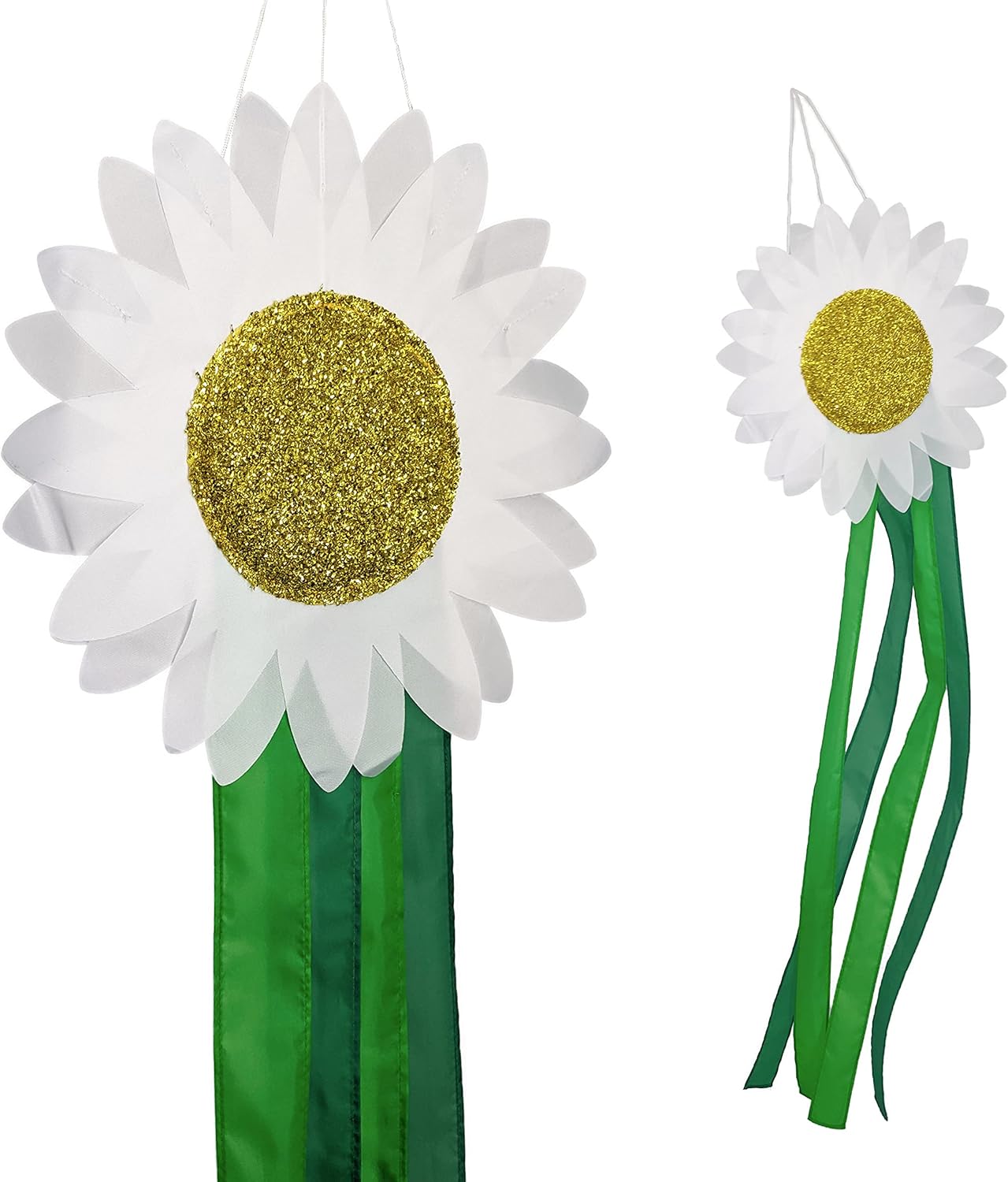 Madrona Brands Manguito de viento de margarita  Decoración duradera para colgar en exteriores  Patio, jardín, patio, hogar y más  42 pulgadas