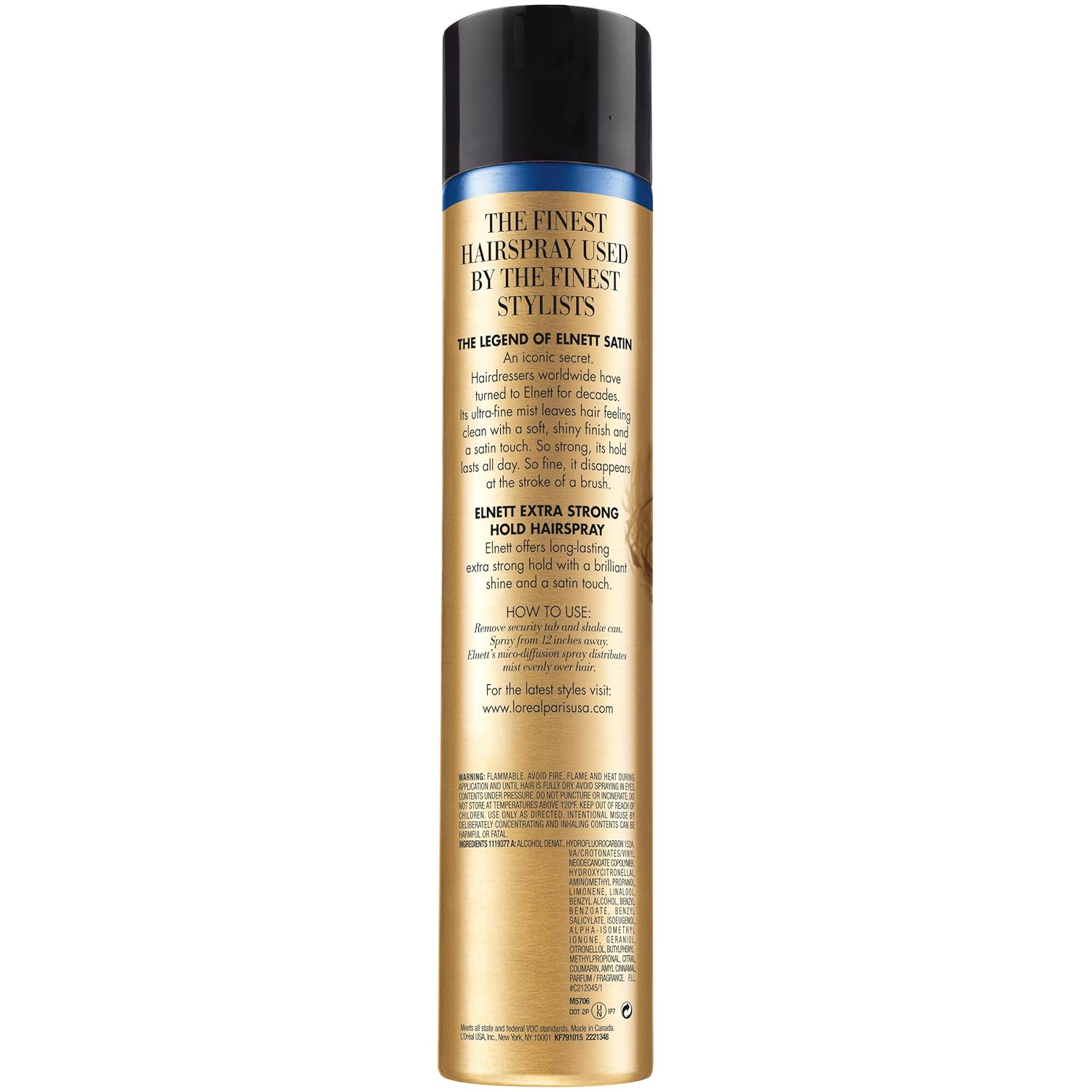 L’Oreal Paris Hair Care Elnett Satin – Laca para el cabello (extra fuerte), Total 1
