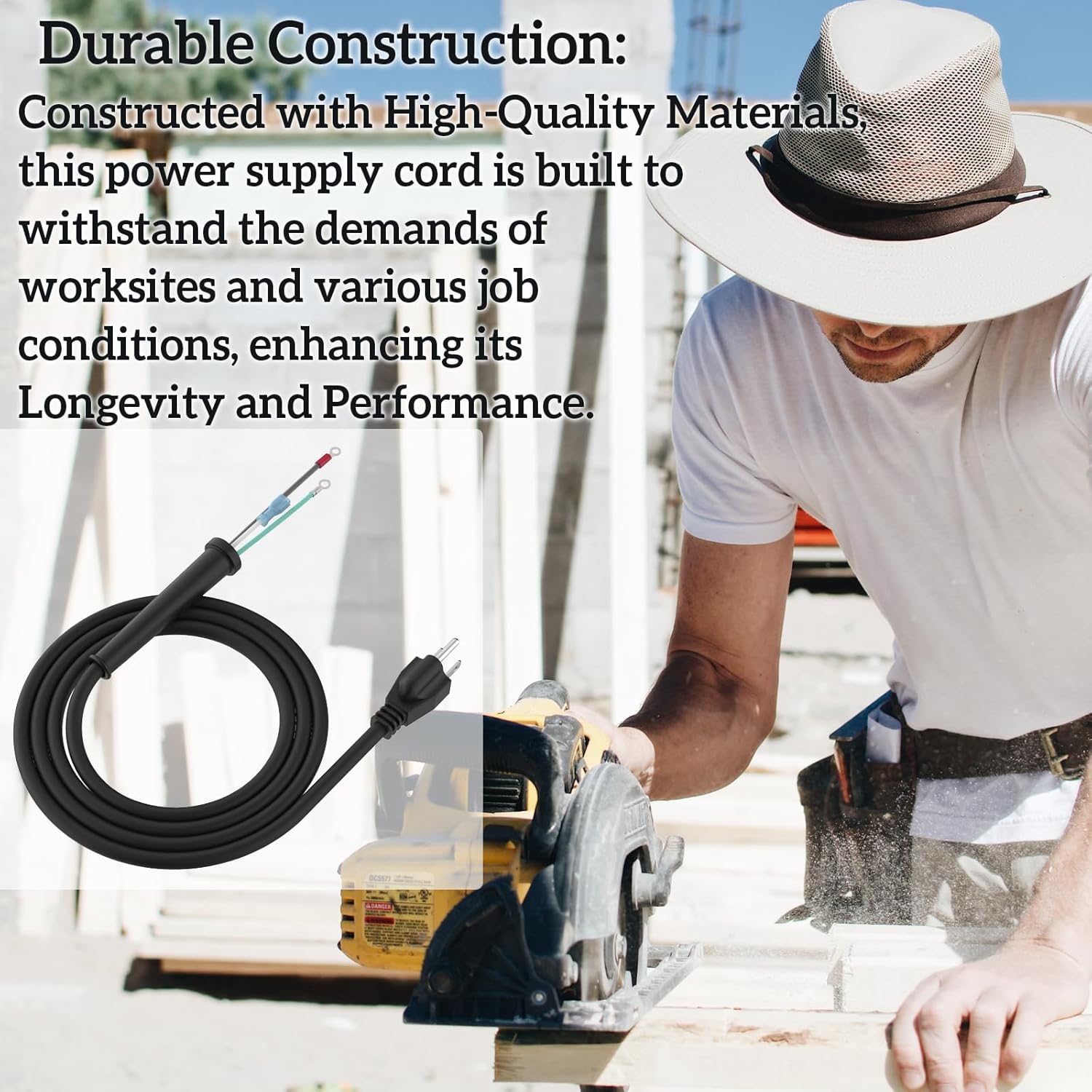 Cable de alimentación de repuesto para Makita 565056-5, se adapta a varios modelos de Makita, como sierra, lijadora, sierra de mesa portátil