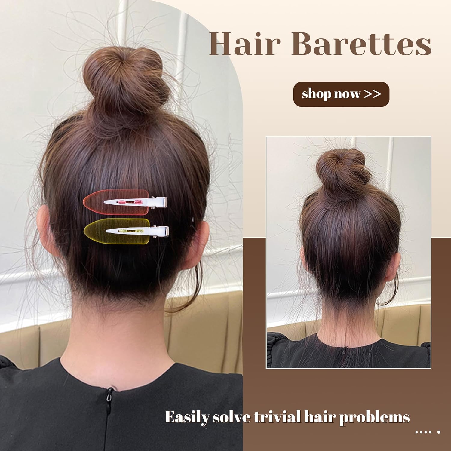Cptots 20 pinzas para el cabello sin doblez sin arrugas, pinzas para el cabello sin arrugas, pinzas para el cabello sin abolladuras, clips de