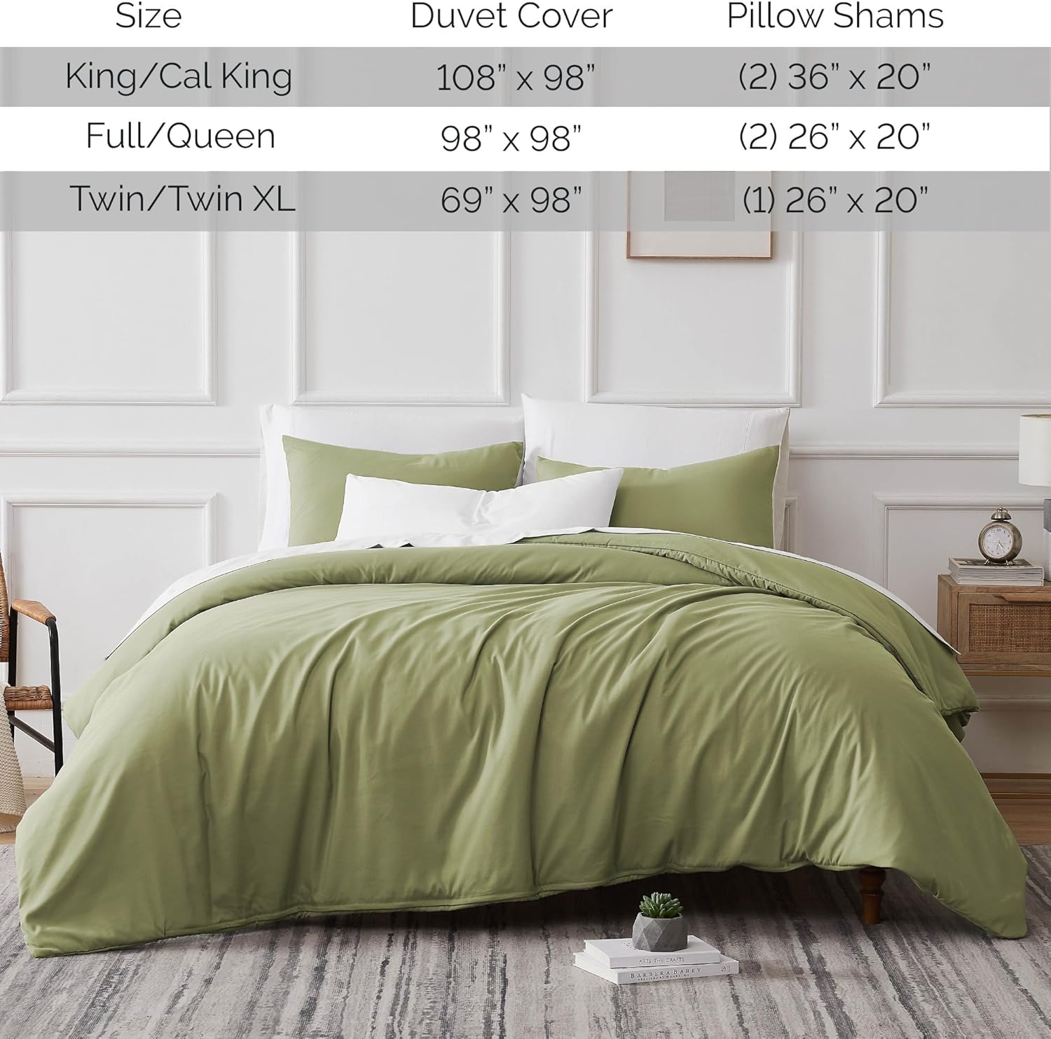 Southshore Fine Linens – Juego de fundas para edredón de gran tamaño, 3 piezas