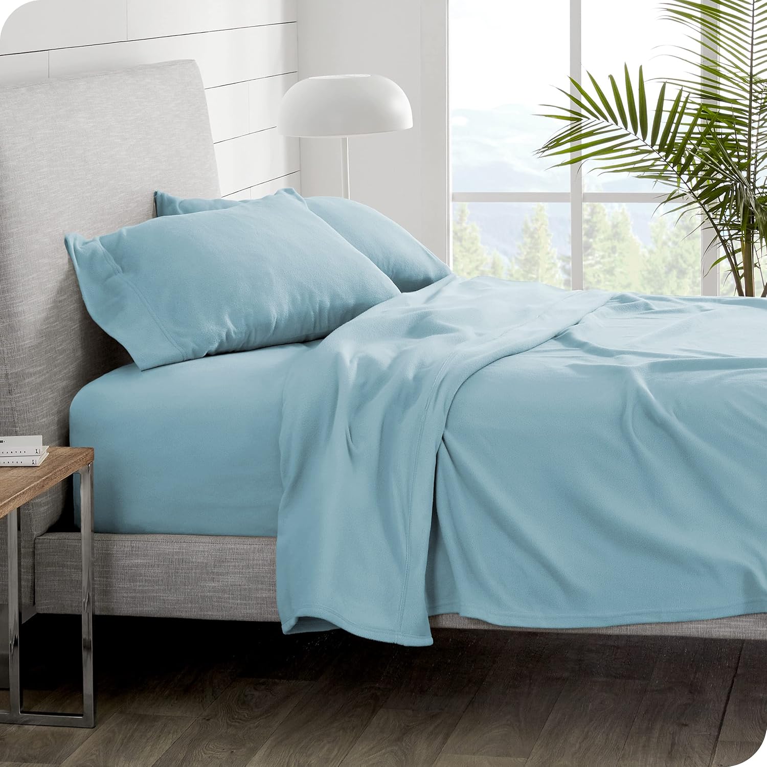 Bare Home Juego de sábanas de forro polar súper suave, tamaño Queen, forro polar extra afelpado, sábanas de cama sin pelusas, calidez acogedora para