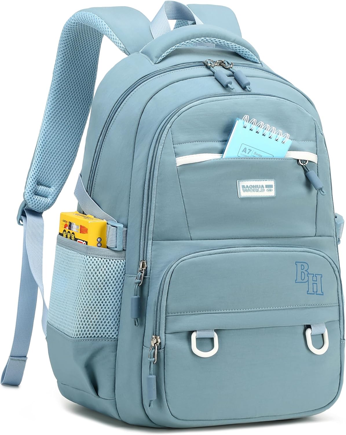 CAMTOP Mochila escolar para laptop universitaria con puerto de carga USB, bolsa de libros para computadora de 15.6 pulgadas para mujeres y niñas,
