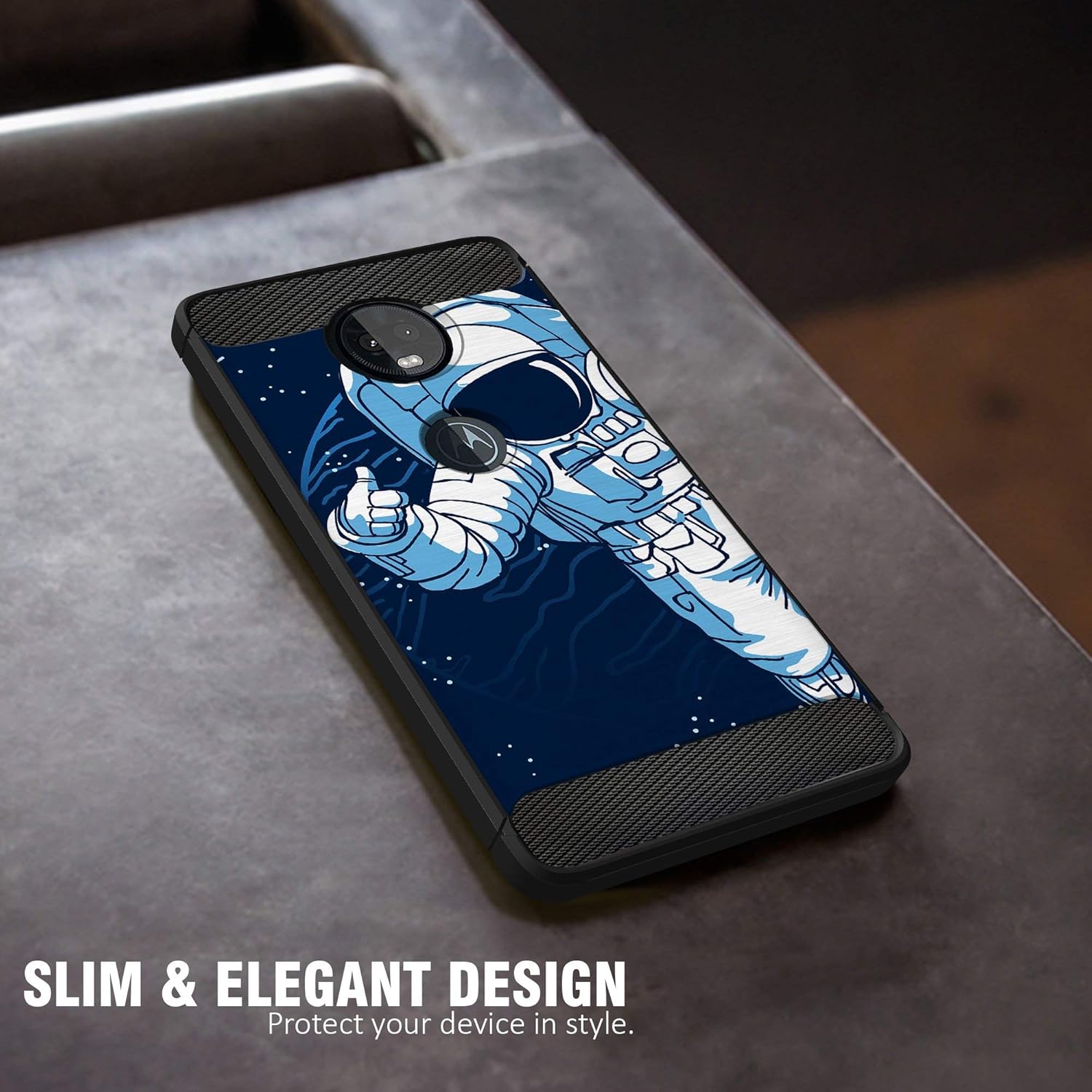 Funda compatible con Motorola Moto Z4  Moto Z4 Play, funda de TPU de ajuste delgado y preciso, protección contra arañazos y diseño único (astronauta)