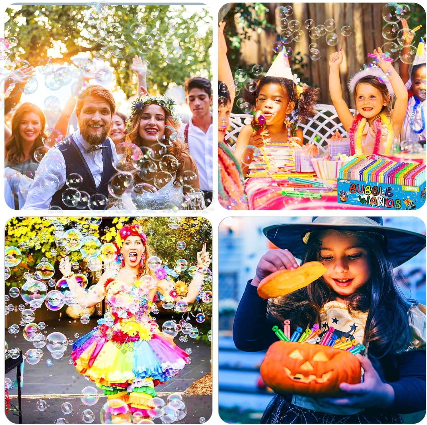 20 colores – 200 piezas de mini burbujas para niños, varitas de burbujas pequeñas para niños pequeños, niñas y niños, burbujas a granel para verano,