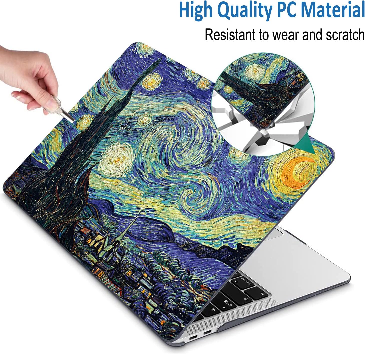 QCzyc Compatible con MacBook Air de 13 pulgadas 2022 2021 2020 2019 2018 M1 A2337 A2179 carcasa de plástico duro duradero y cubierta de teclado y