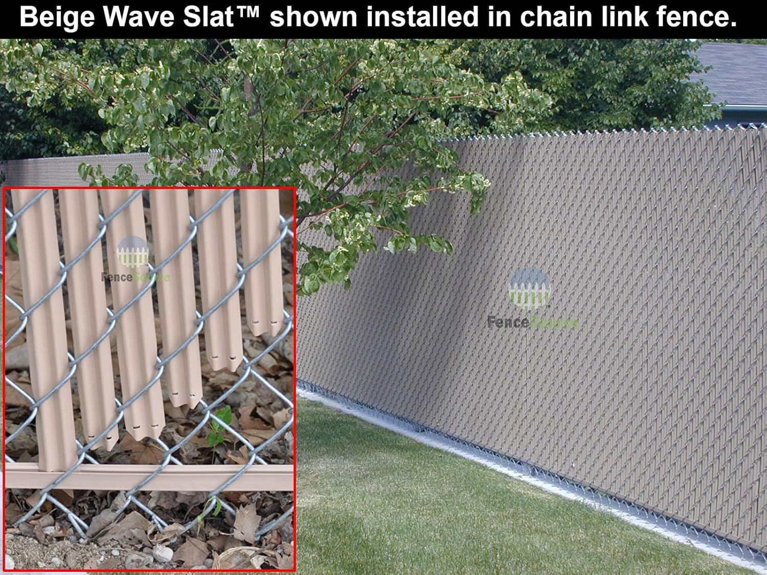 Wave Slat (listones ondulados) (9 colores) pared individual, con bloqueo en parte inferior, de listones de privacidad para valla de tela metálica de