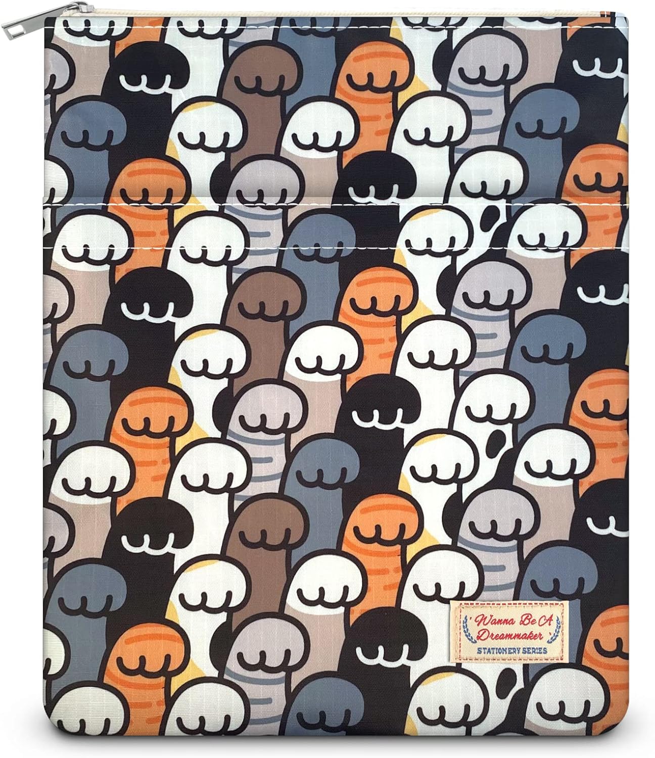 Funda de libro para amantes de los libros con cremallera, protector de libro de nerd de libros, fundas de libro para tapa dura, lavable,