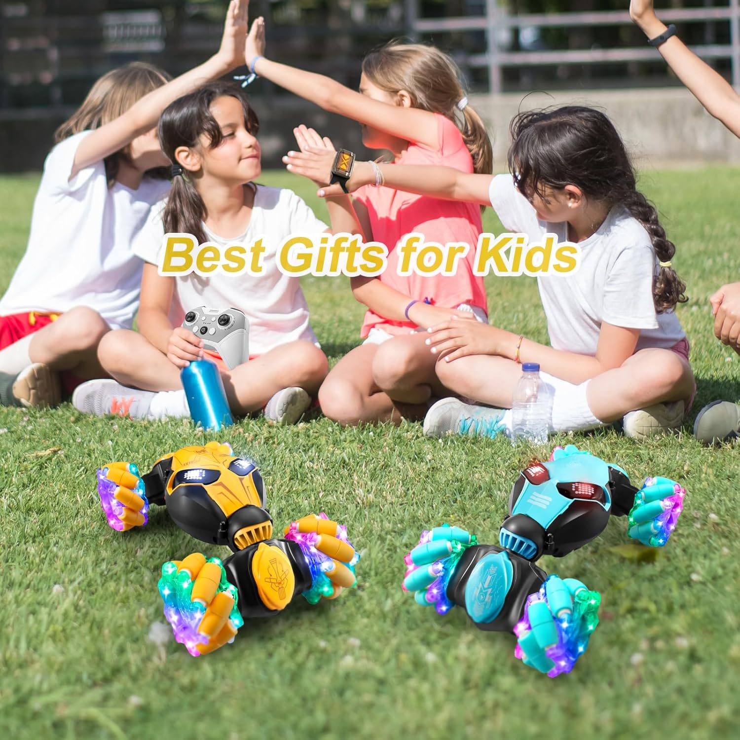 Autos RC con detección de gestos para niños de 6 a 12 años, giratorio de 360, 4WD, control remoto, control remoto, auto a control remoto, regalo
