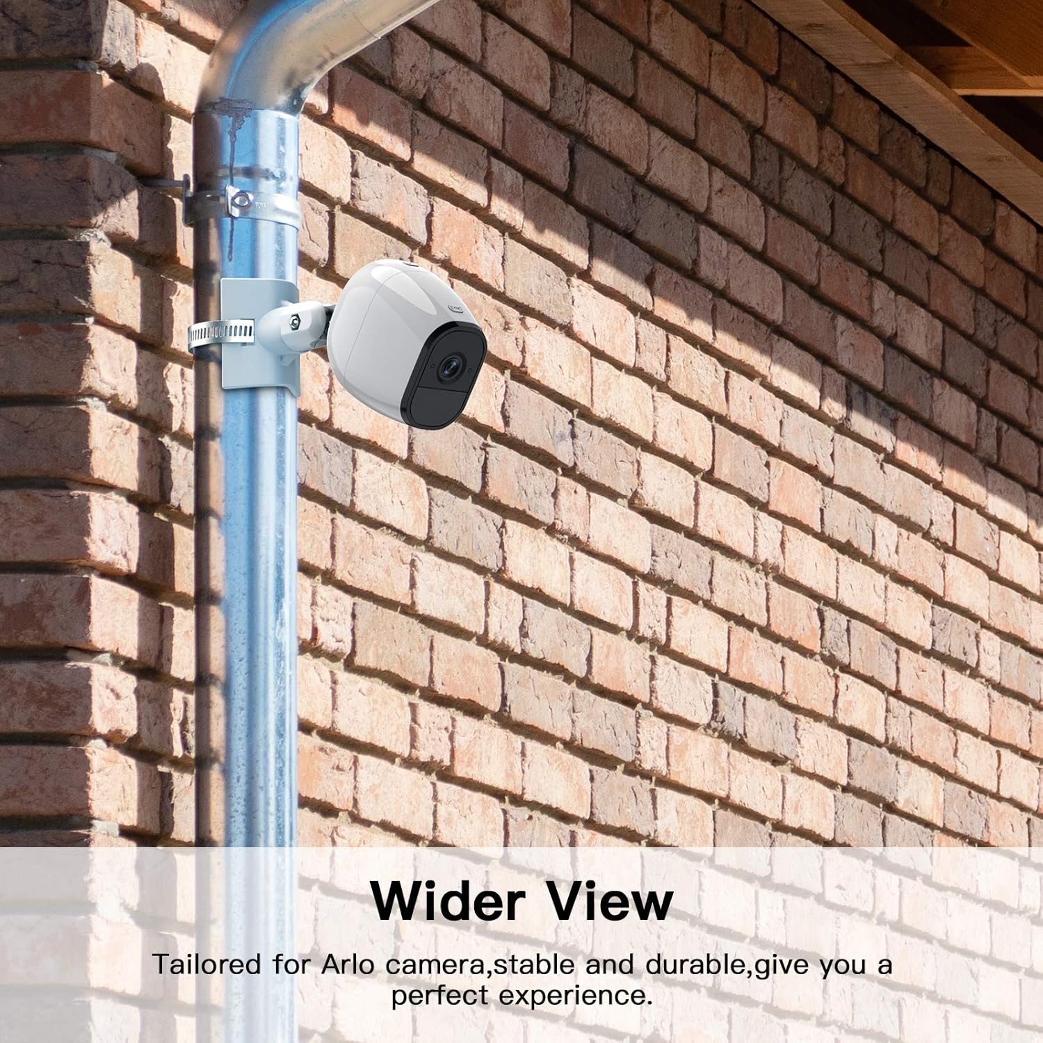 Soporte exterior para Arlo Pro 4Pro 3Pro 2ProUltra 2UltraEssentialReolink Wyze Cam, reflector y otros, se adapta a tuberías de 1.96-7.87 pulgadas