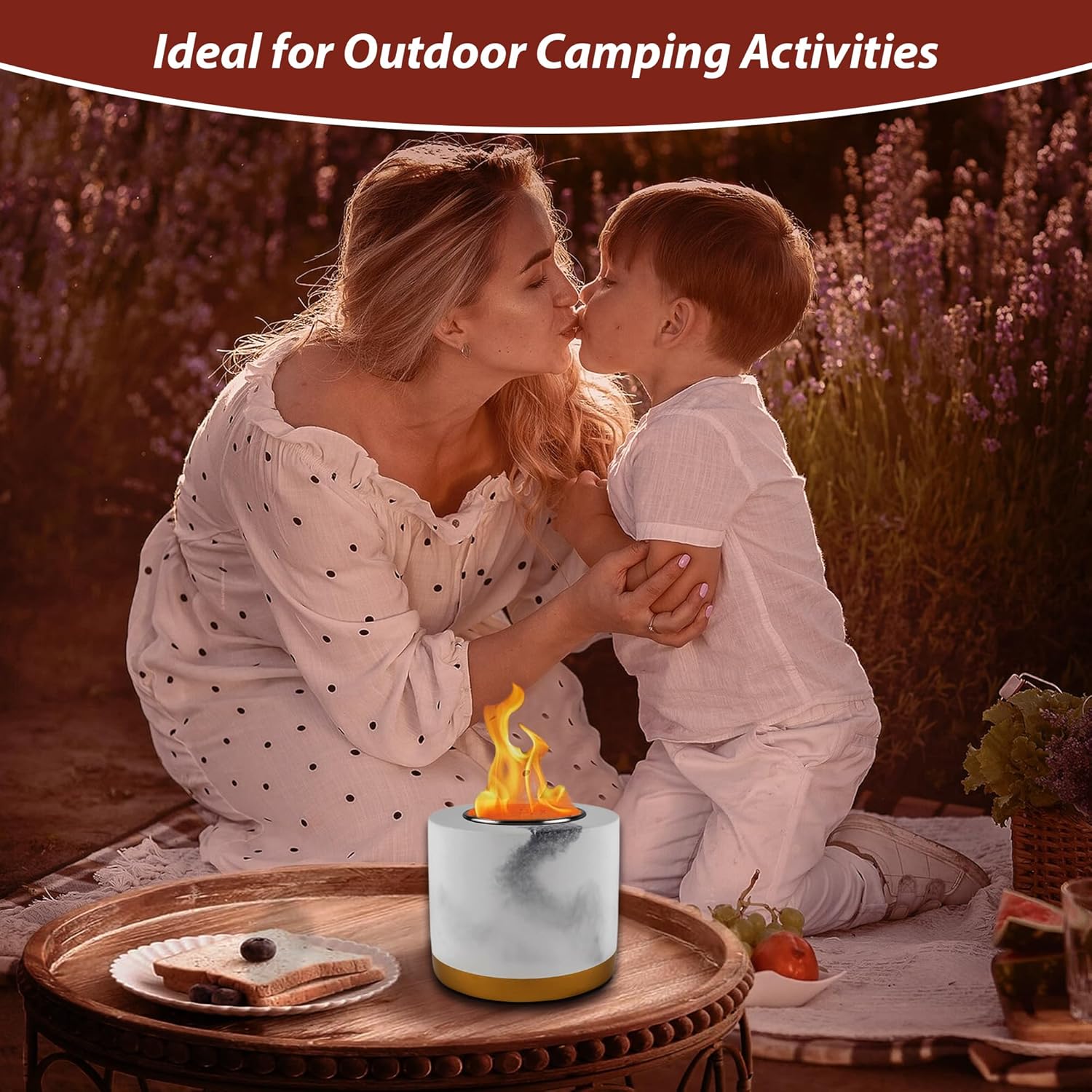Cuenco portátil para fogata de mesa  Mini chimenea personal para exteriores, interiores, patio, barbacoa y jardín S’Mores, regalo para Navidad,