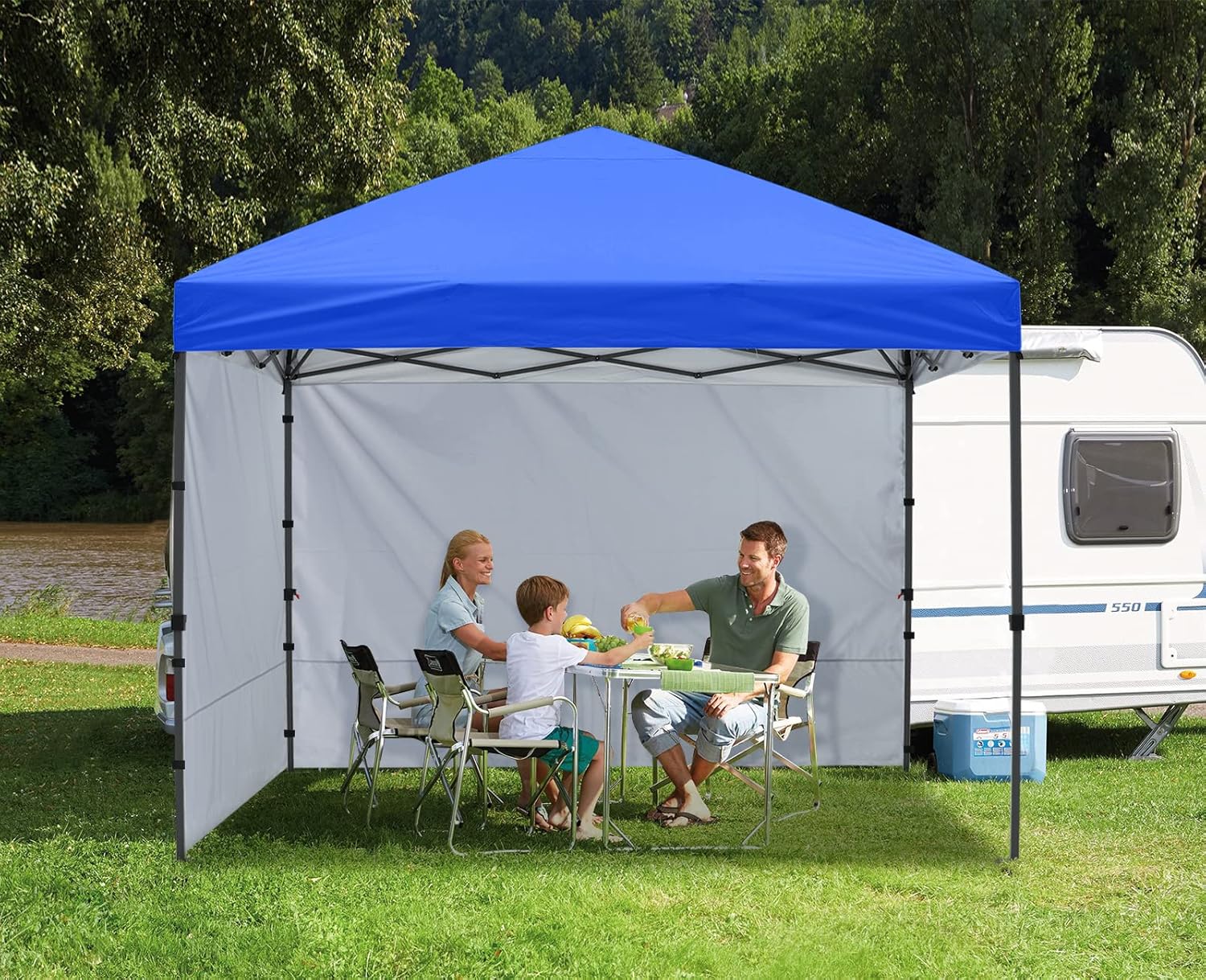 COOSHADE Tienda de campaña desplegable de 10 x 10 pies, para festivales al aire libre, para eventos y eventos, tienda de manualidades, con 2 paredes